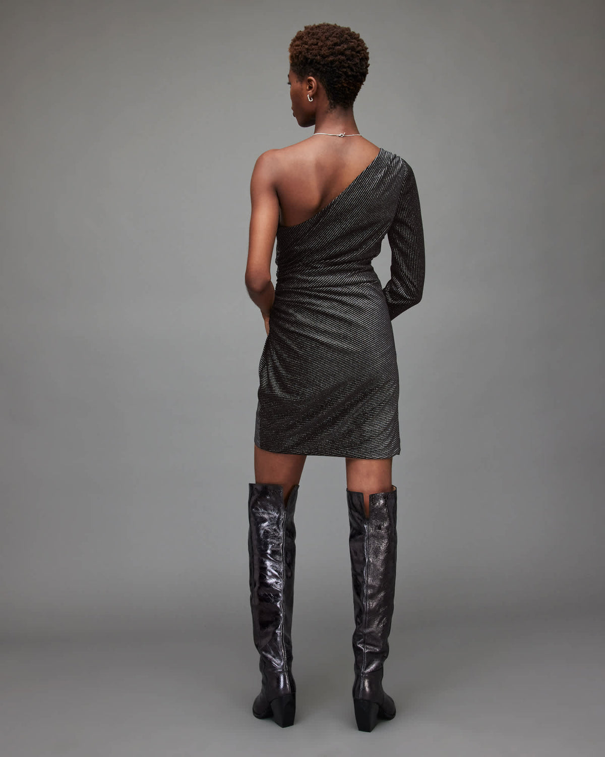 Ezra Sparkle Mini Dress Black