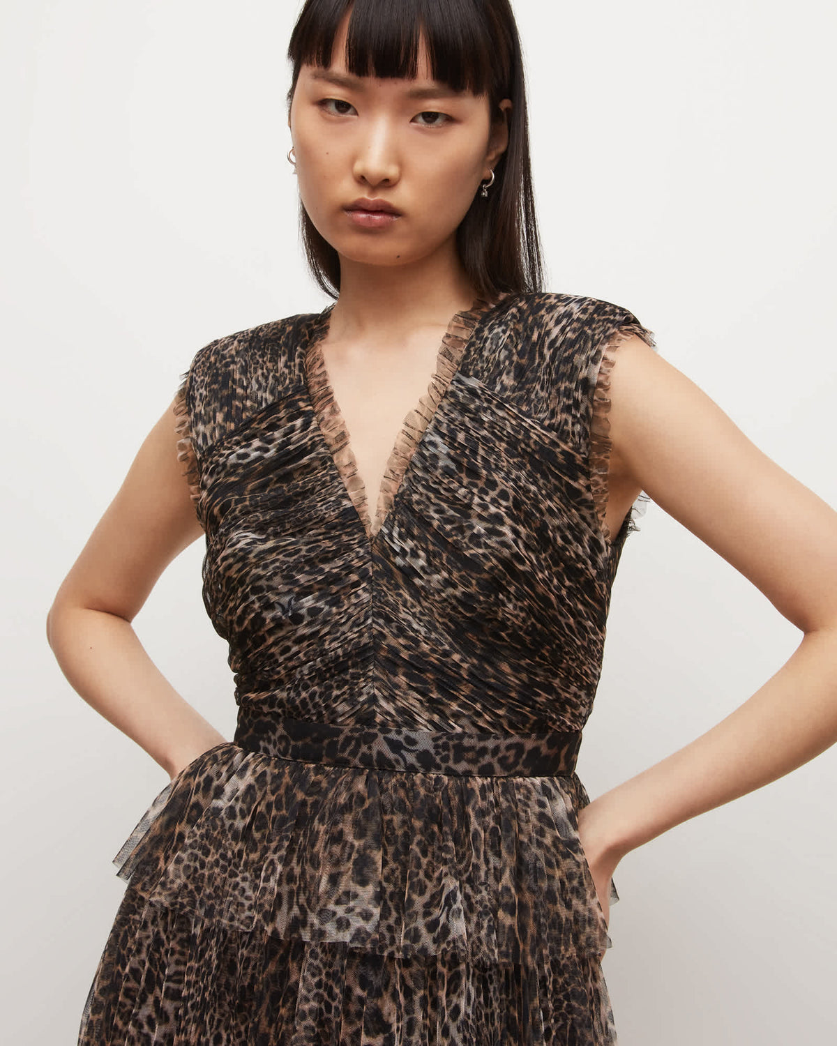 Indra Kiku Dress FUR BROWN