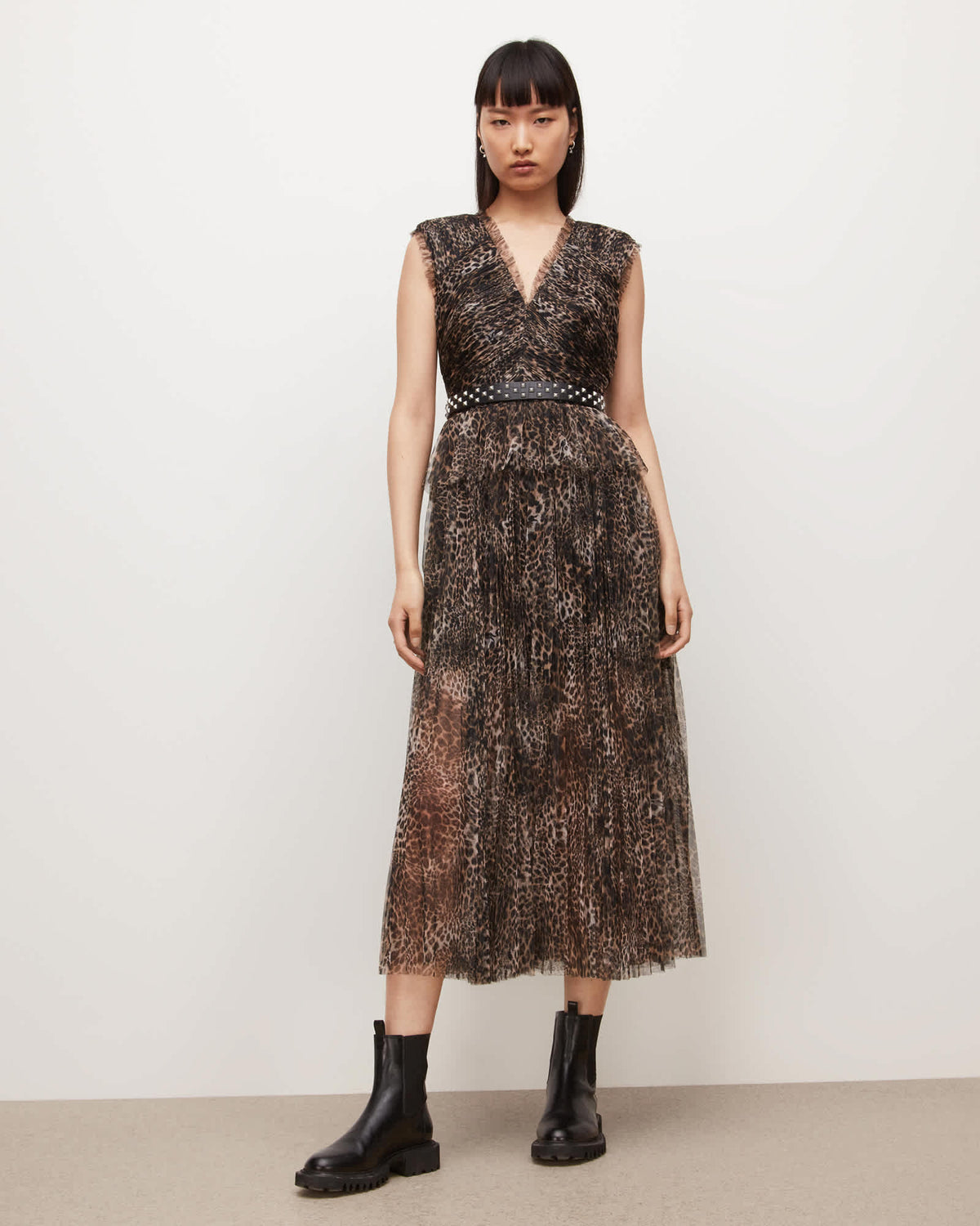 Indra Kiku Dress FUR BROWN