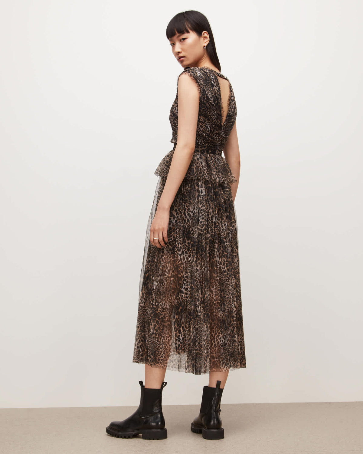 Indra Kiku Dress FUR BROWN