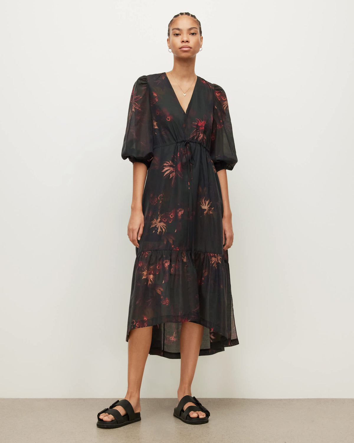 Rosi Nila Dress Dark Khaki Green