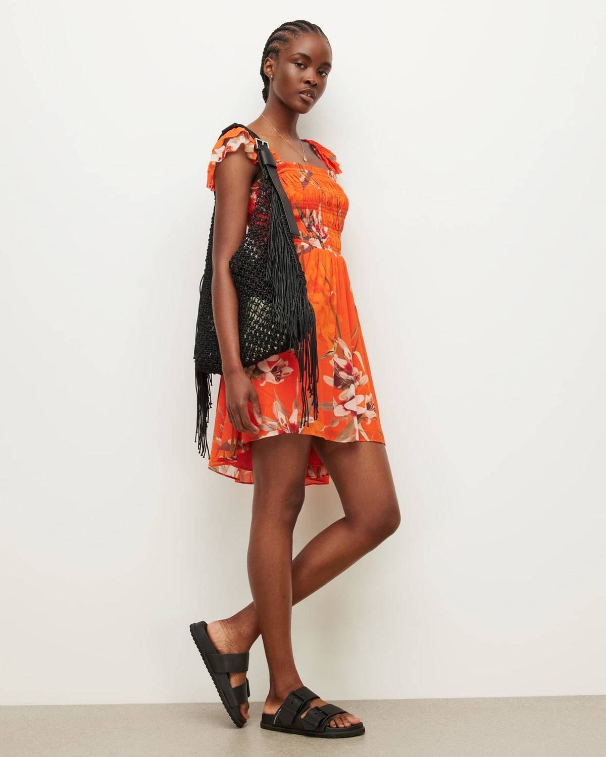 Malika Dorada Mini Dress FLAME ORANGE