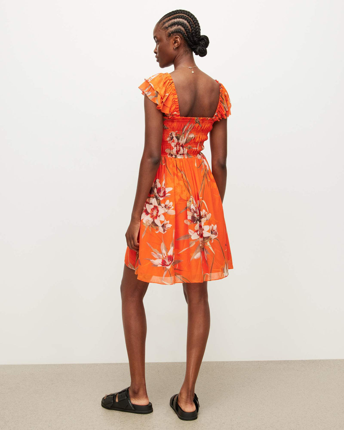 Malika Dorada Mini Dress FLAME ORANGE
