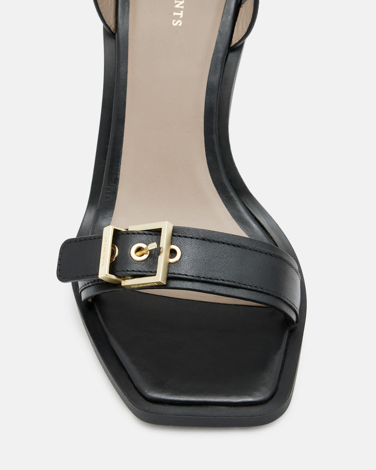 Pamela Leather Heel Sandals Black