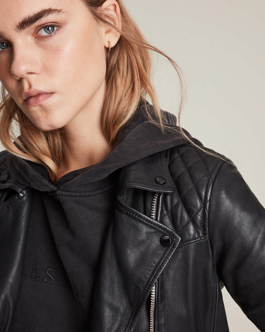 Conroy Leather Biker Jacket Ink