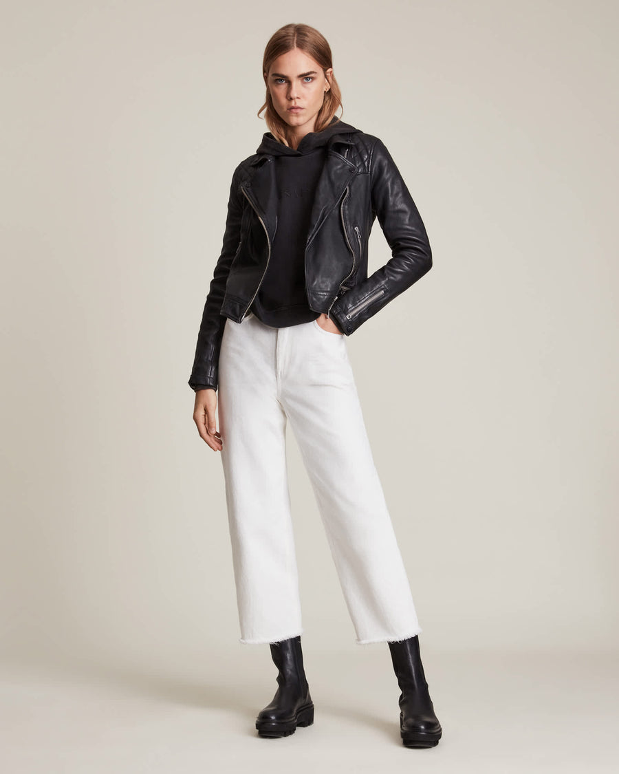 Conroy Leather Biker Jacket Ink