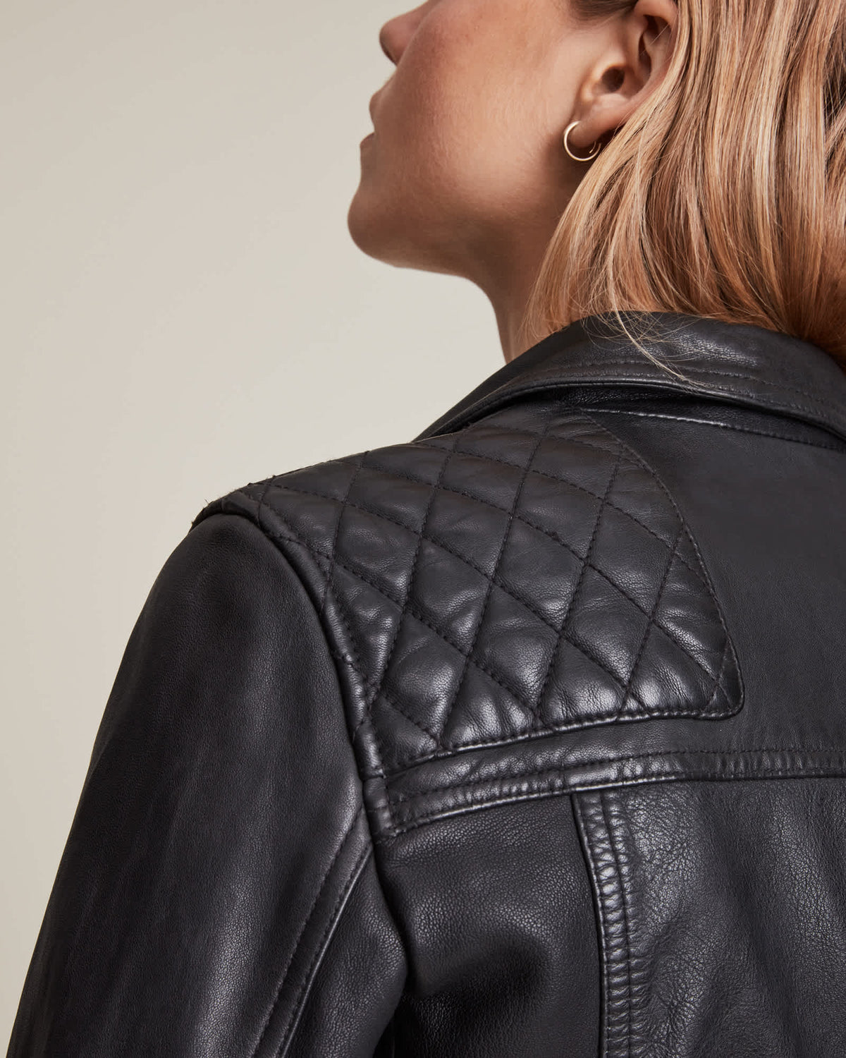 Conroy Leather Biker Jacket Ink