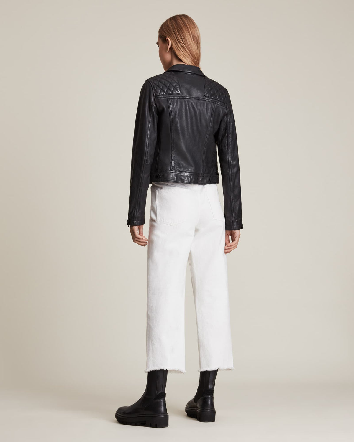 Conroy Leather Biker Jacket Ink