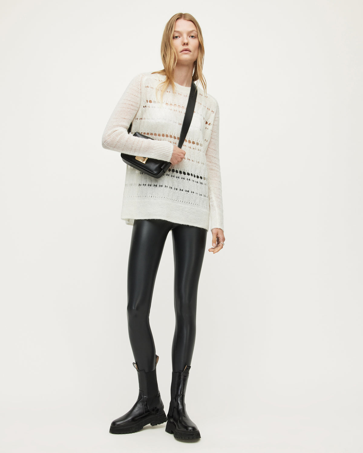 Cora Leather-Look High-Rise Leggings