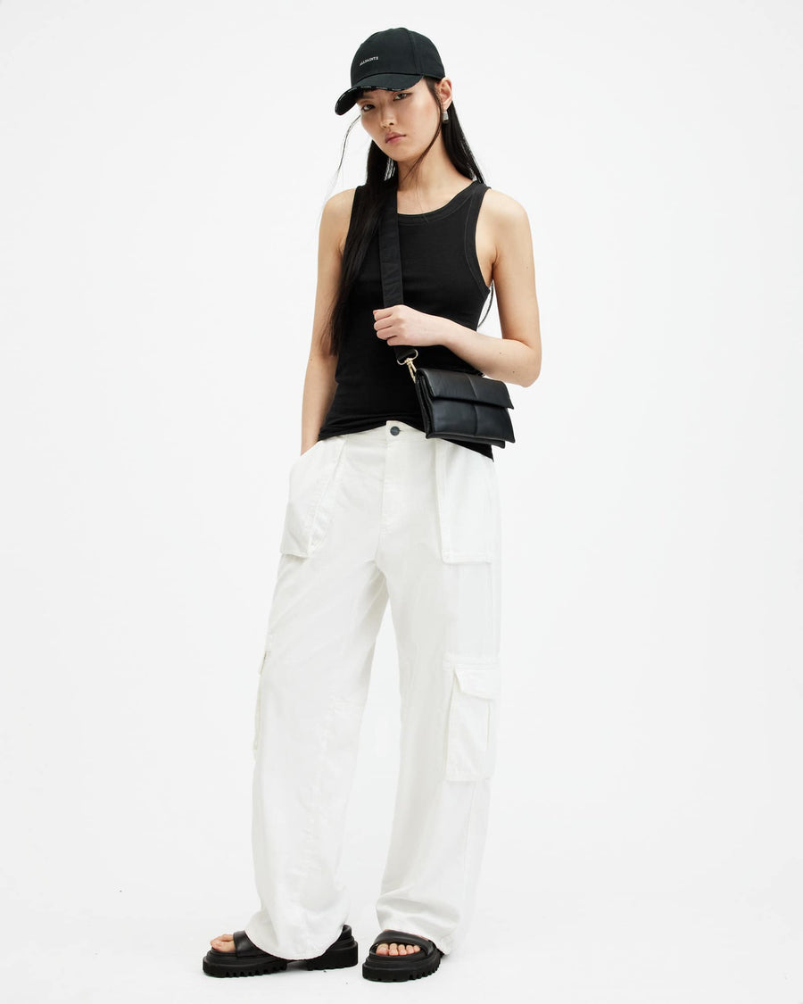 Rina Crew Neck Sleeveless Tank Top Black