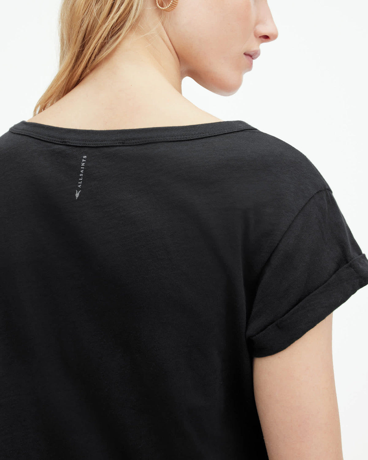 Anna V-Neck Short Sleeve T-Shirt Black