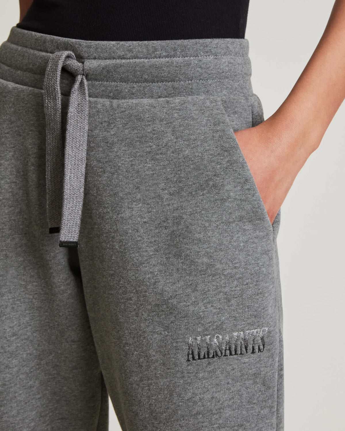 Lucia Metallic Cuffed Sweatpants Charcoal Marl