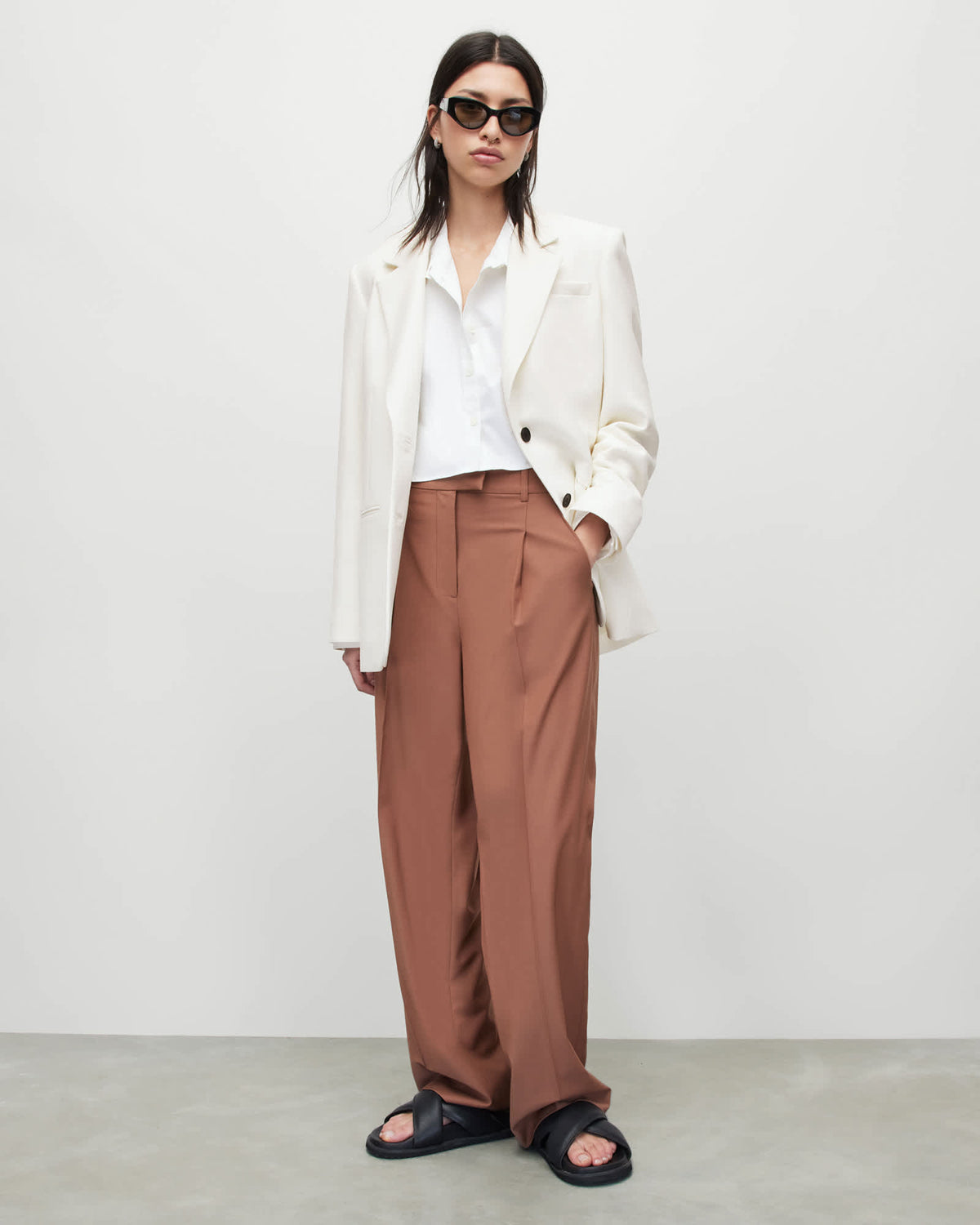 London Single Breasted Blazer Off White
