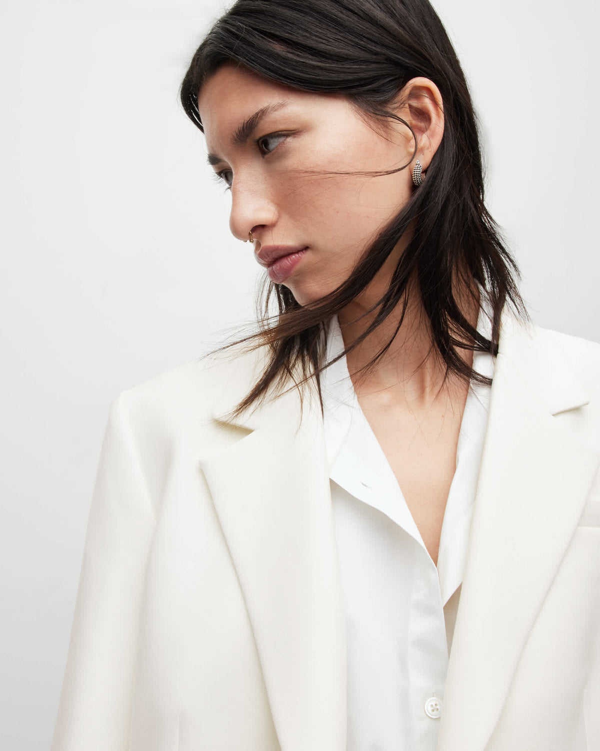 London Single Breasted Blazer Off White