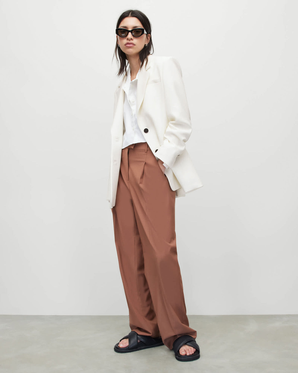 London Single Breasted Blazer Off White