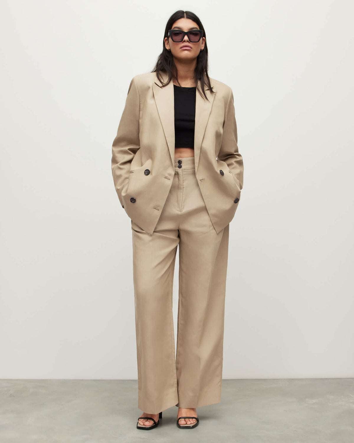 Petra Linen Blend Blazer LIGHT BEIGE