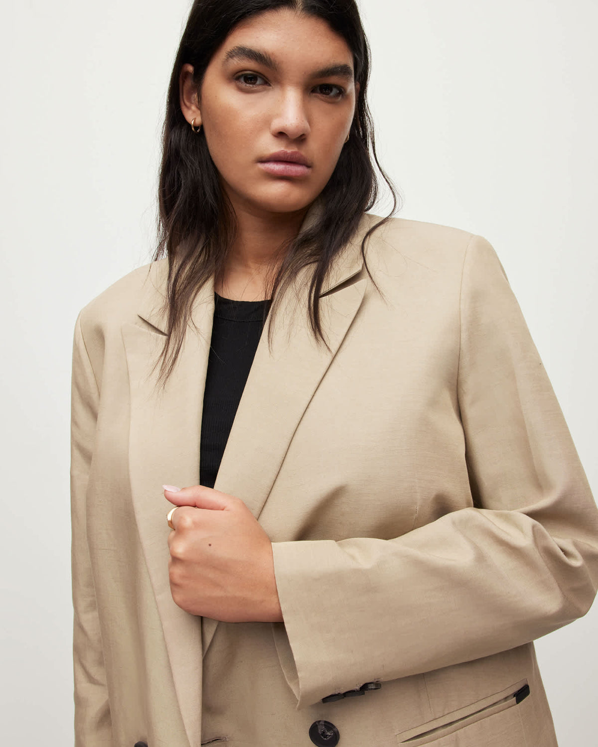 Petra Linen Blend Blazer LIGHT BEIGE