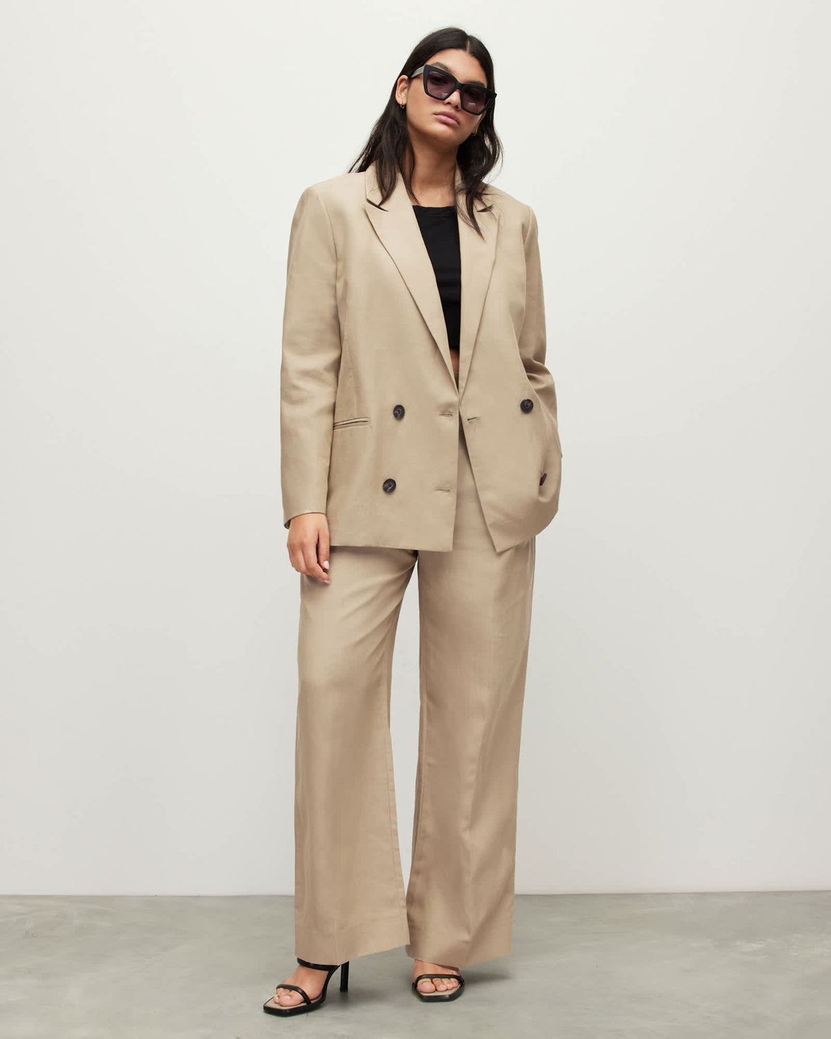 Petra Linen Blend Blazer LIGHT BEIGE