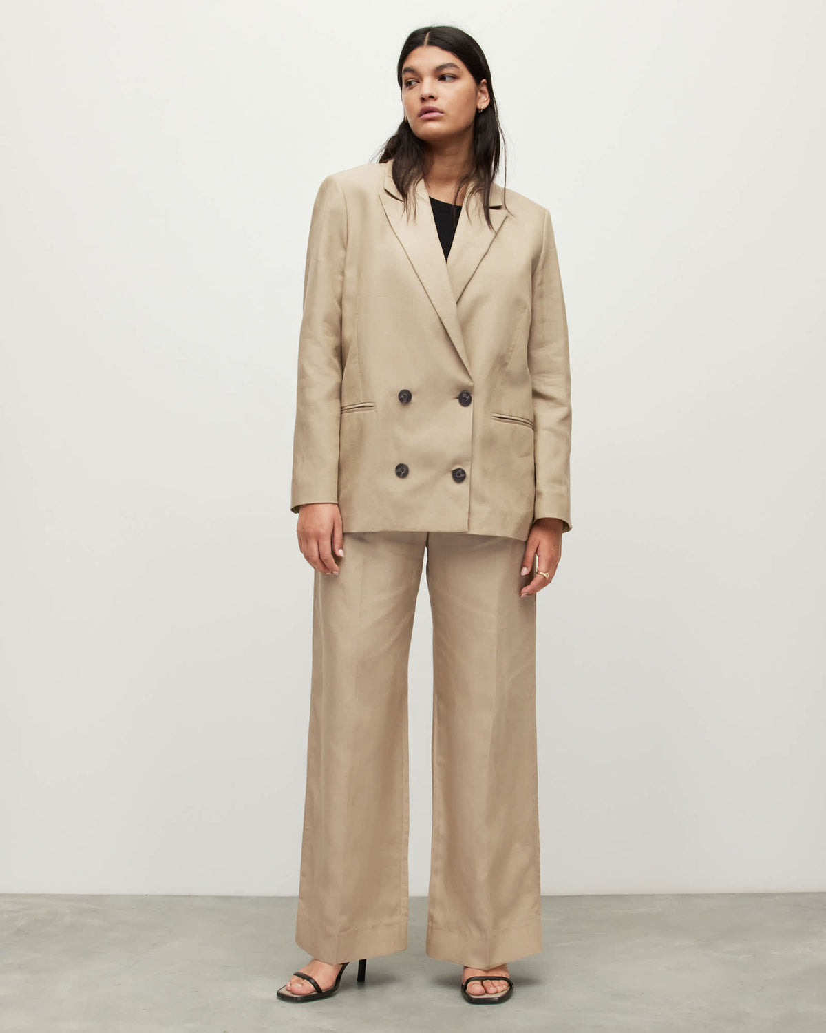 Petra Linen Blend Blazer LIGHT BEIGE