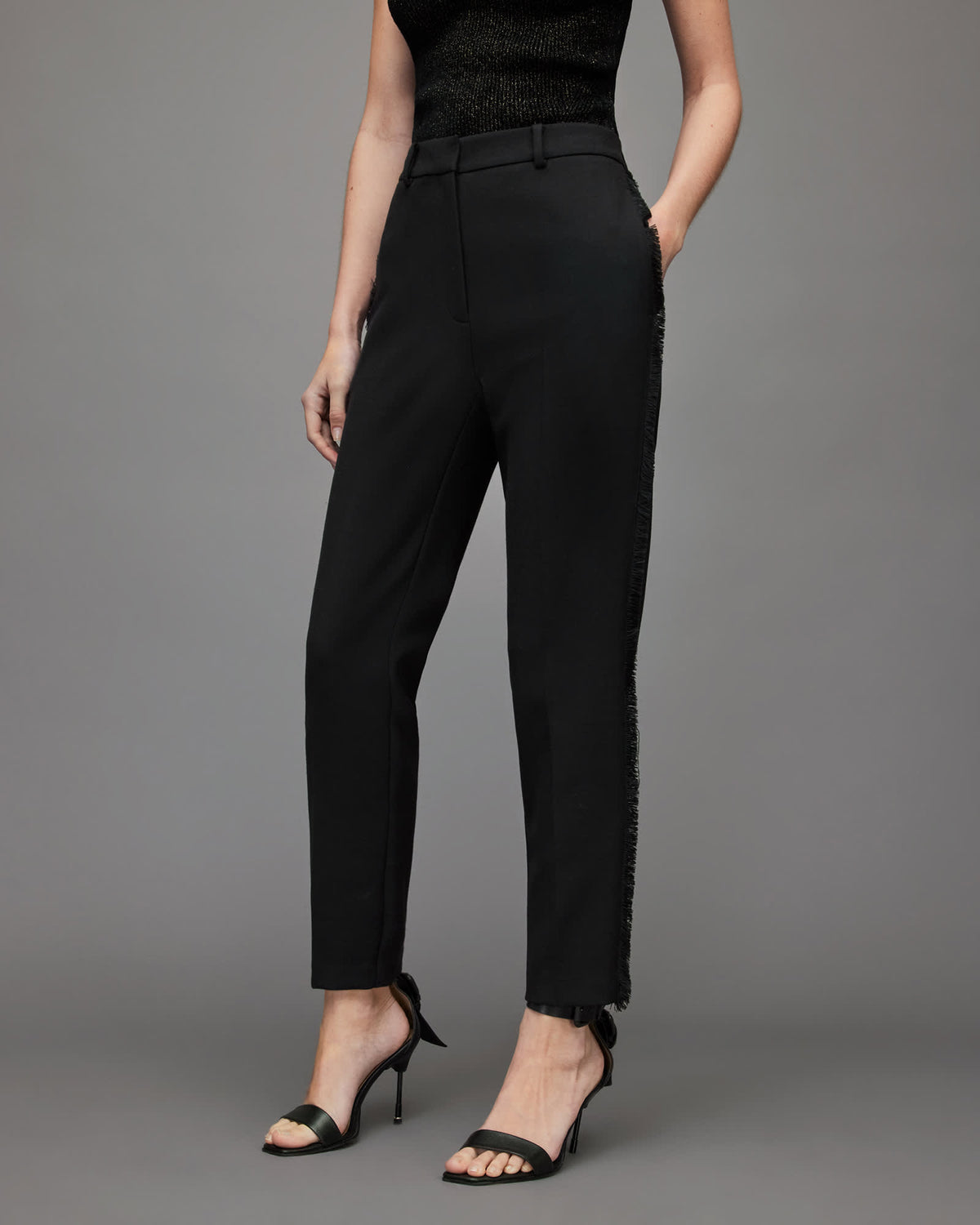 Maxine Mid-Rise Trousers Black