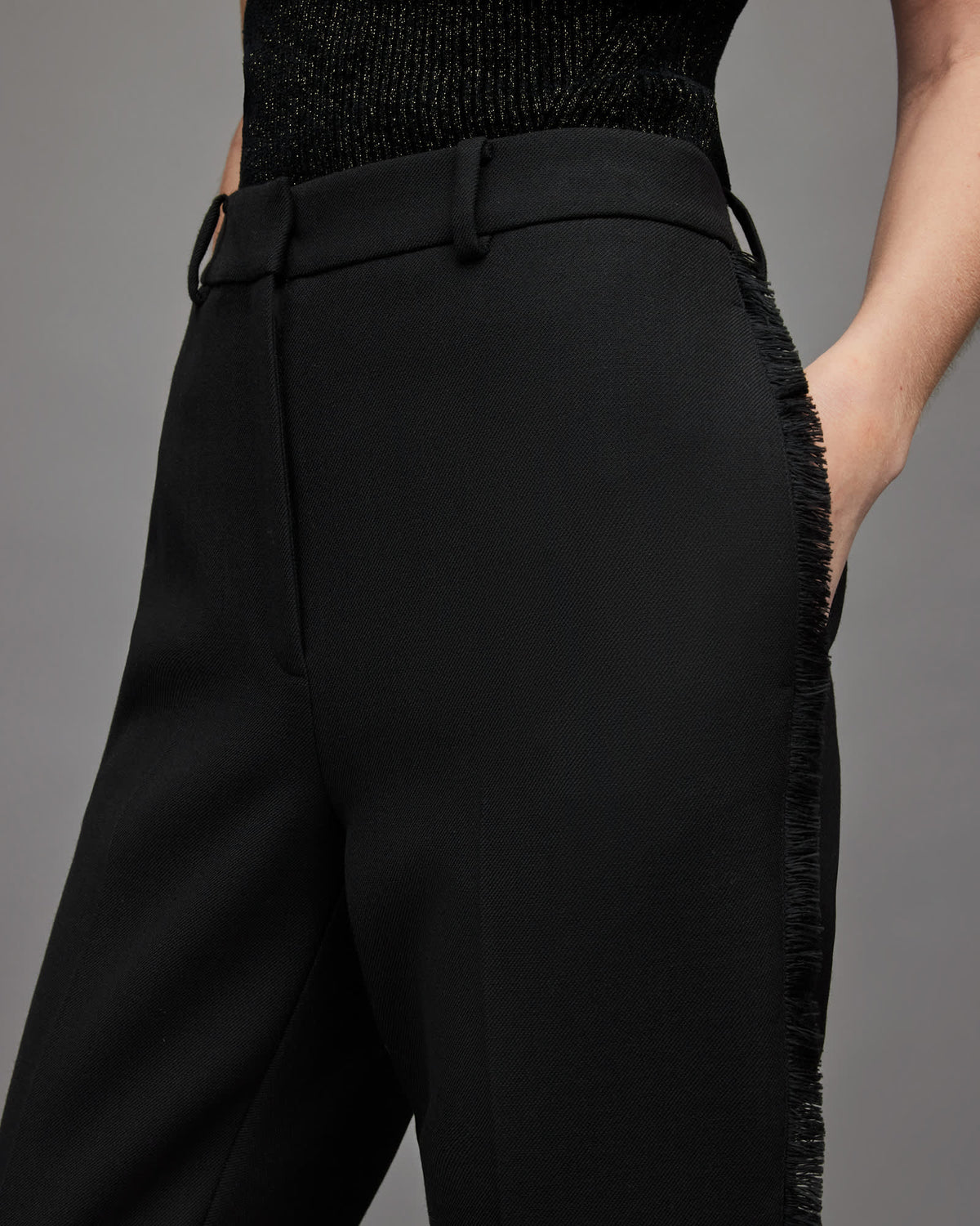 Maxine Mid-Rise Trousers Black