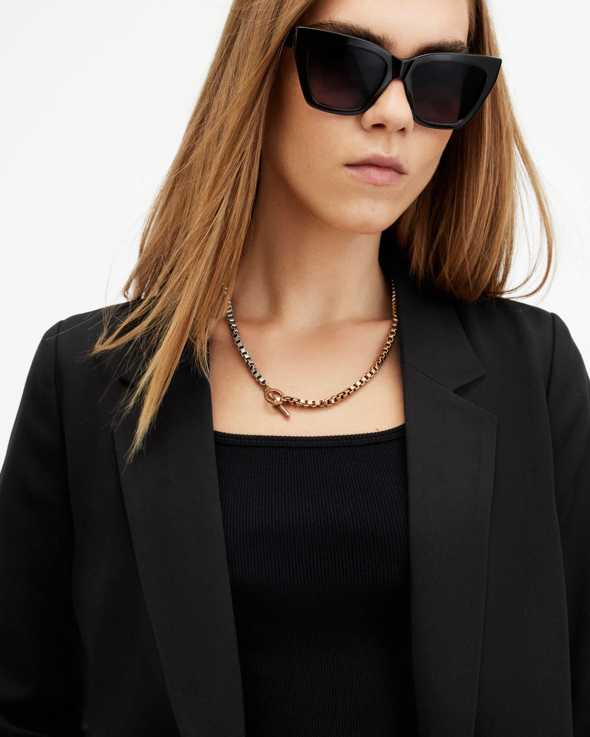 Aleida Lightweight Tri Blazer Black