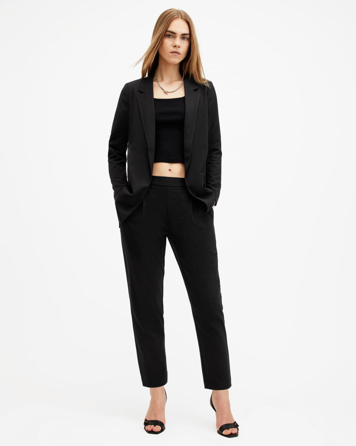 Aleida Lightweight Tri Blazer Black