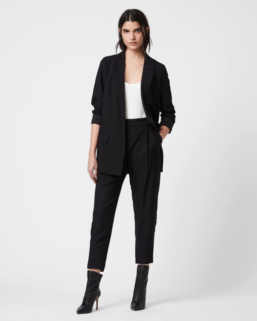 Aleida Tapered Low-Rise Trousers Black