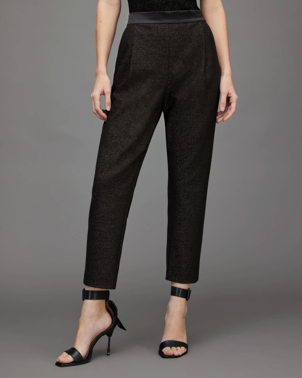 Aleida Shimmer Trousers Black
