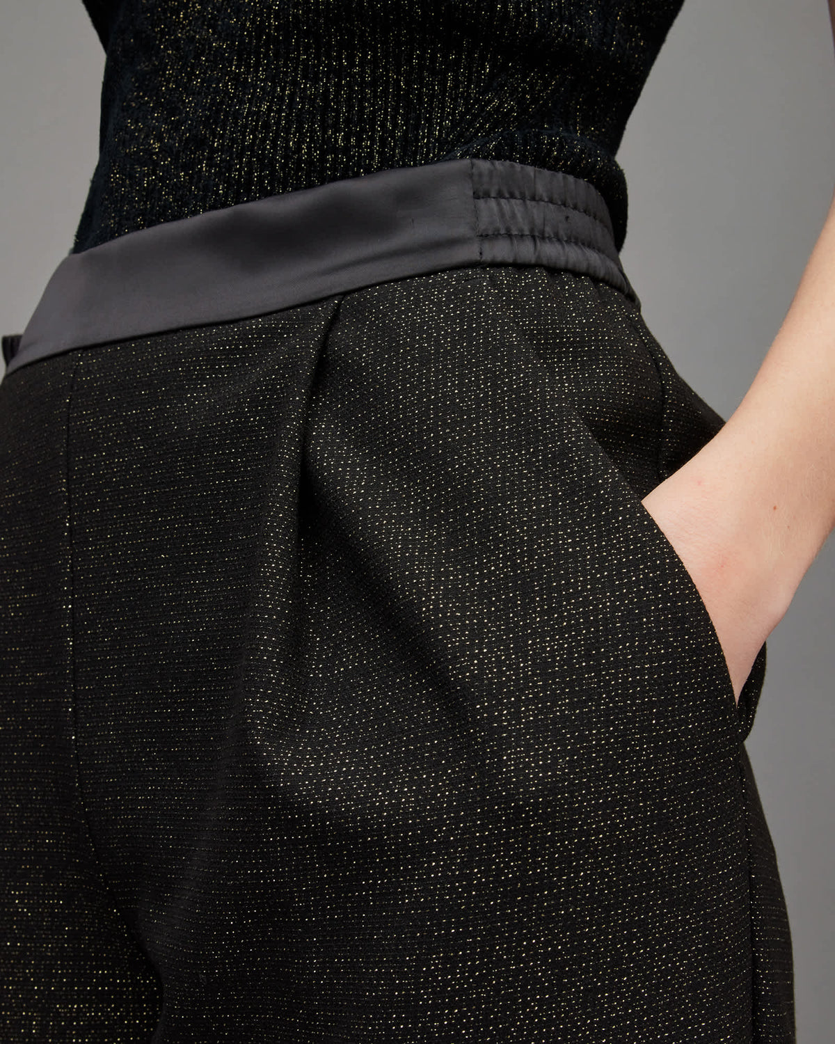Aleida Shimmer Trousers Black