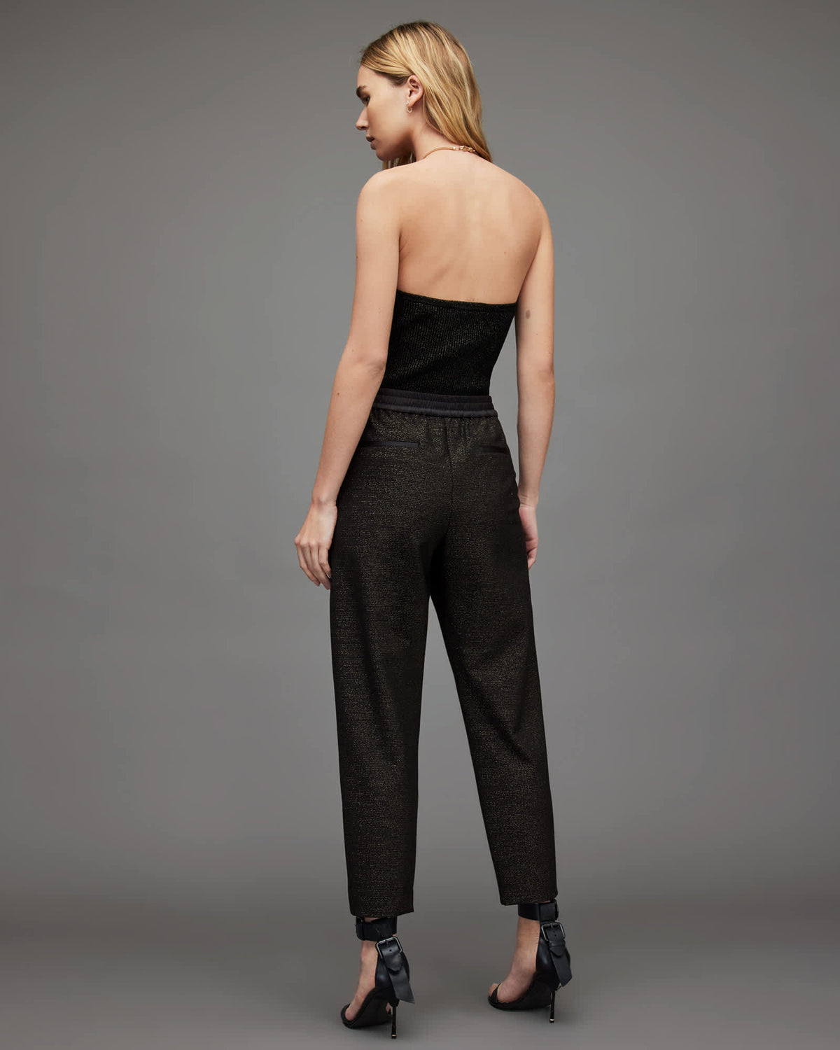 Aleida Shimmer Trousers Black