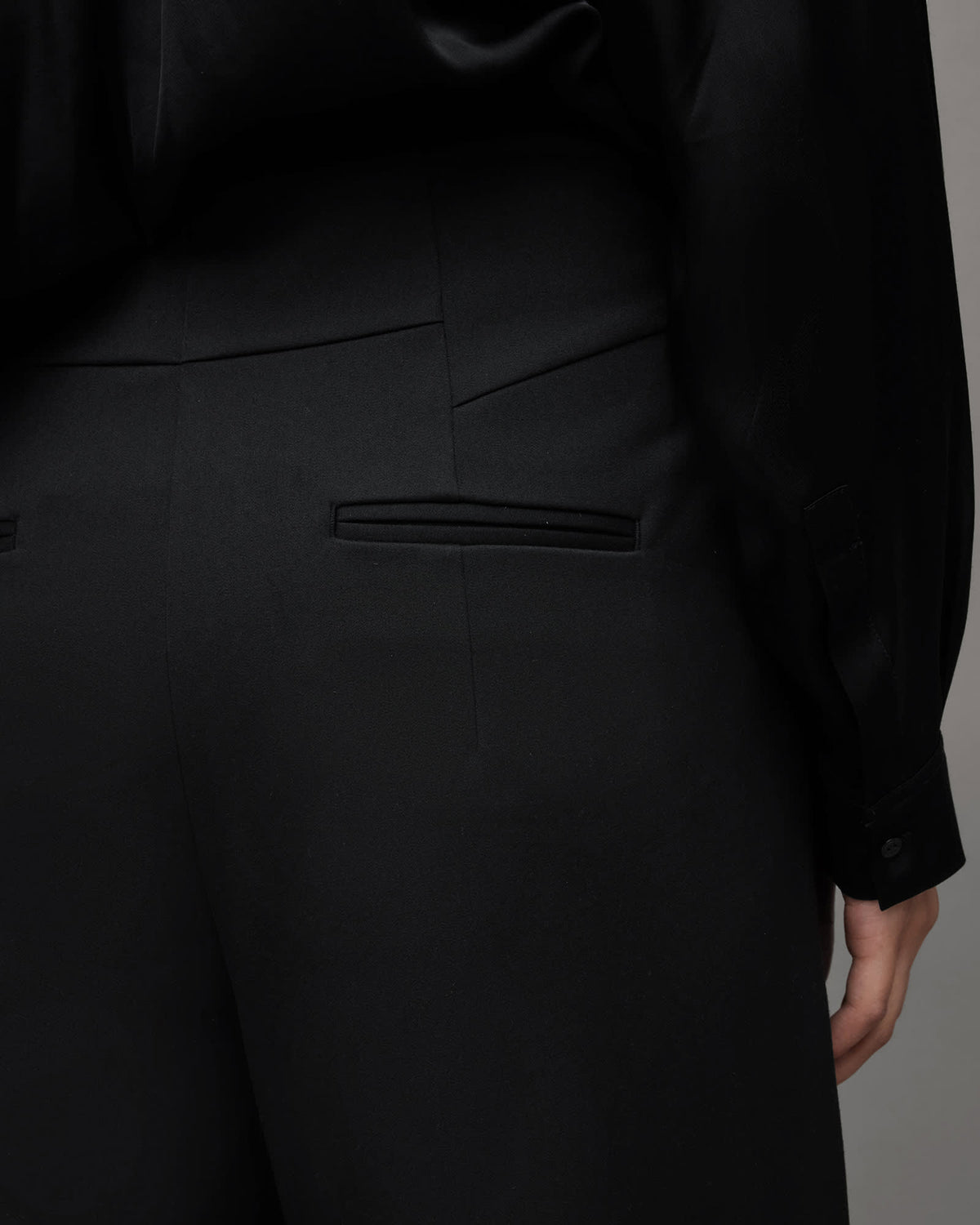 Comet High Waisted Wide Leg Trousers Black