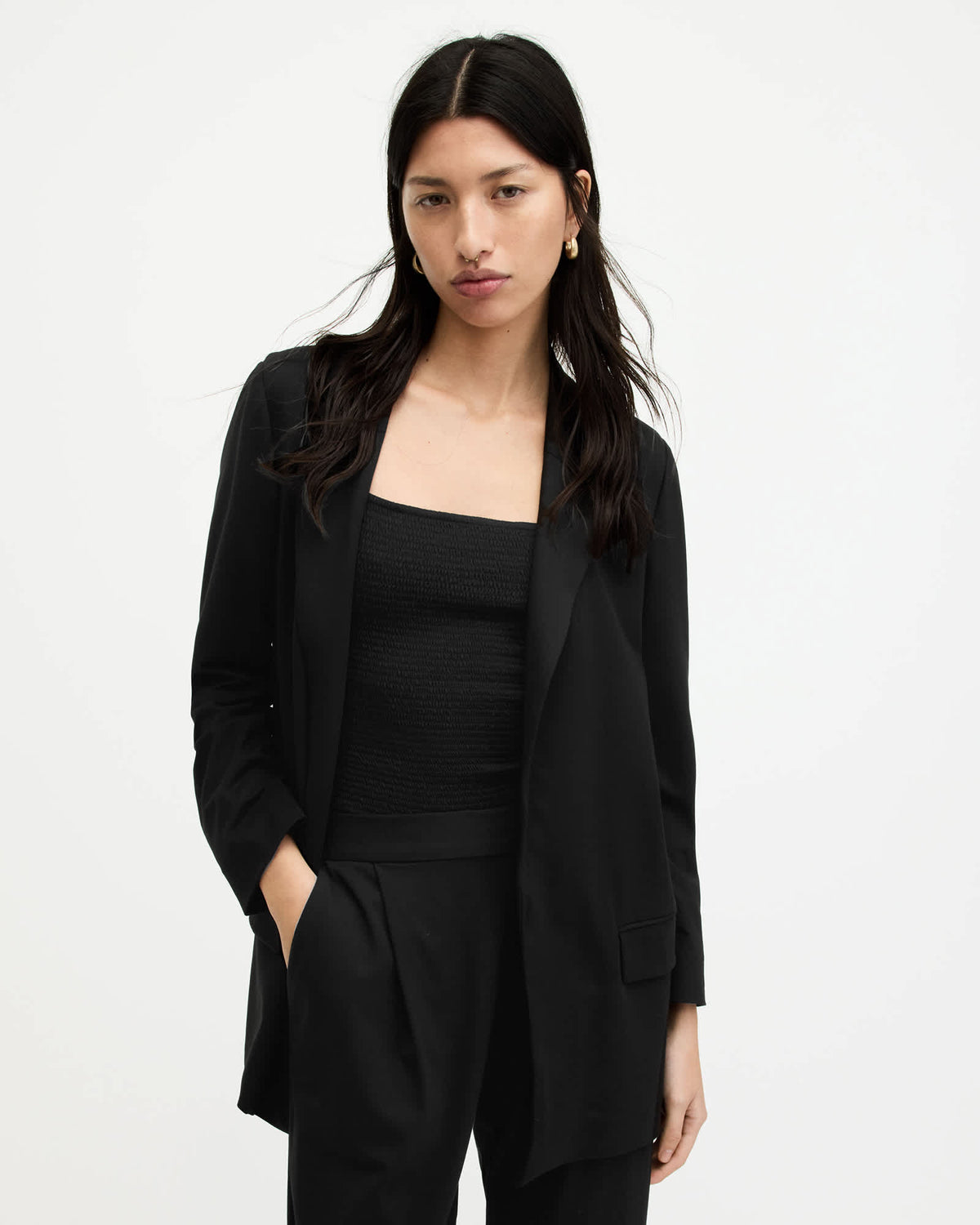 Aleida Jersey Blazer Black